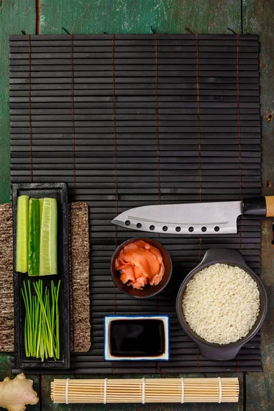Traditionell sushi ingredienser — Stockfoto