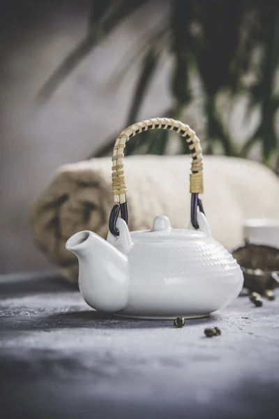 Composición de té y SPA — Foto de Stock