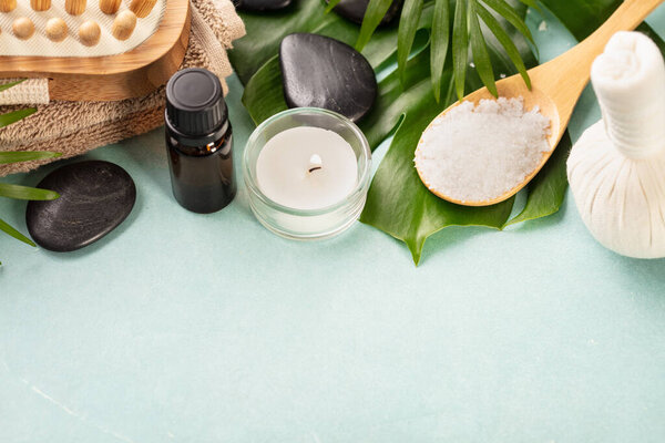 Accessories for spa procedures. Natural ingredients for beauty.