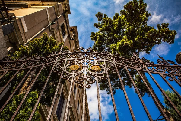 Puerta metálica antigua . —  Fotos de Stock