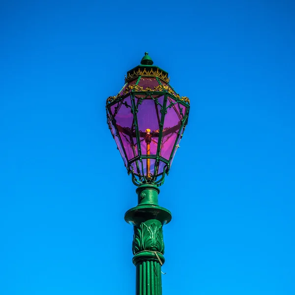 Tradiční staré benátské ulici lampa detail. — Stock fotografie