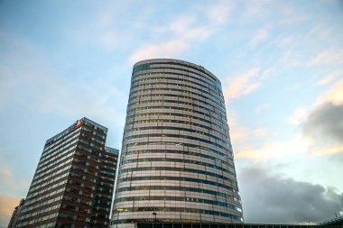 Bijlmer Arena, Hollanda - 03 Ocak 2017: İş şehir Modern mimarisi. Biljlmer Arena (Amsterdam) - Hollanda.