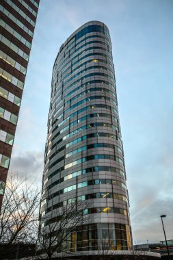 Bijlmer Arena, Hollanda - 03 Ocak 2017: İş şehir Modern mimarisi. Biljlmer Arena (Amsterdam) - Hollanda.
