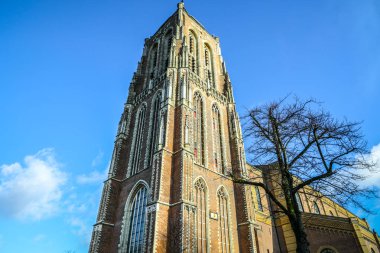 Binnenstad, Hollanda - 26 Aralık 2016: Genel peyzaj görünümlerinde geleneksel Hollanda kilise üzerinde 26 Aralık ayında Binnenstad, Hollanda.
