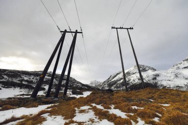 Lofoten adalar yerlerinden. Güzel Norveç manzara.