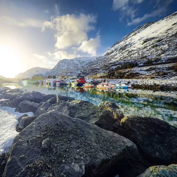 Lofoten ostrovy. Krásná krajina Norsko. — Stock fotografie