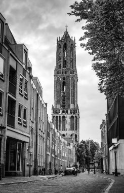 Antik Avrupa kilise yakın çekim. Utrecht - Hollanda.