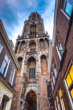 Antik Avrupa kilise yakın çekim. Utrecht - Hollanda.