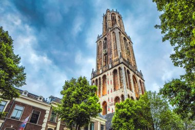 Antik Avrupa kilise yakın çekim. Utrecht - Hollanda.