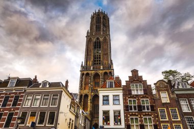 Antik Avrupa kilise yakın çekim. Utrecht - Hollanda.