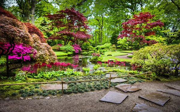Geleneksel Japon bahçesi. — Stok fotoğraf