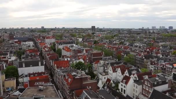 Amsterdam Cidade Partir Topo Vista Geral Ponto Alto Hora Dia — Vídeo de Stock