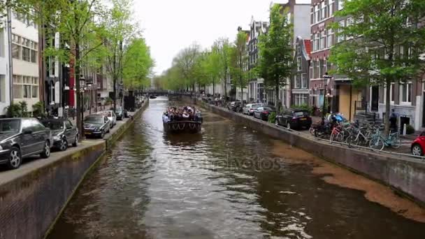 Amsterdam Nederland Mei 2017 Beroemdste Grachten Ophogingen Van Amsterdam Met — Stockvideo