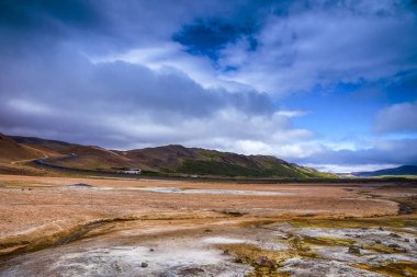 Volkanik alan lav ve rock ile kaplı. Güzel Icelandi