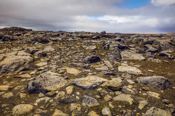 Pittoresca baia del mattino con la natura tradizionale dell'Islanda . — Foto Stock