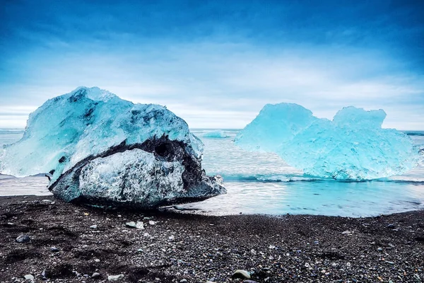 Ghiacciai sulle spiagge dell'Islanda . — Foto Stock