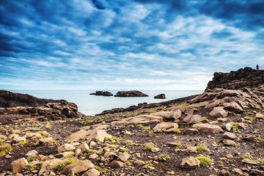 Şaşırtıcı İzlanda'daki picturesque plajları.