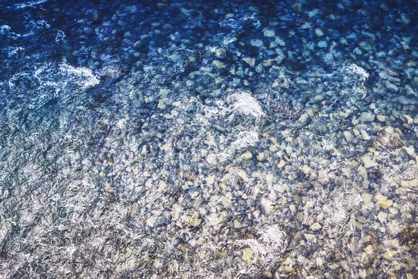 Contexto da água azul e ondas . — Fotografia de Stock