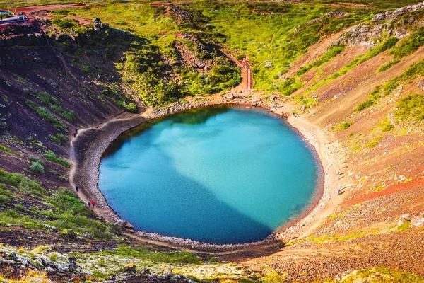 Volcanic lakes of Iceland. Scenic landscape at sunset. — Stock Photo, Image