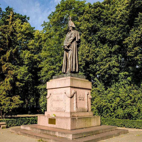 Riga, Letonya - 27 Ağustos 2017: Riga şehrinin ünlü eski heykel. Riga, Letonya - 27 Ağustos.