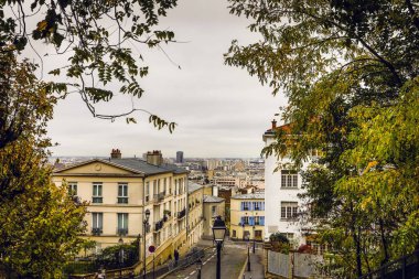 Paris, Fransa Montmartre Üstten Görünüm.