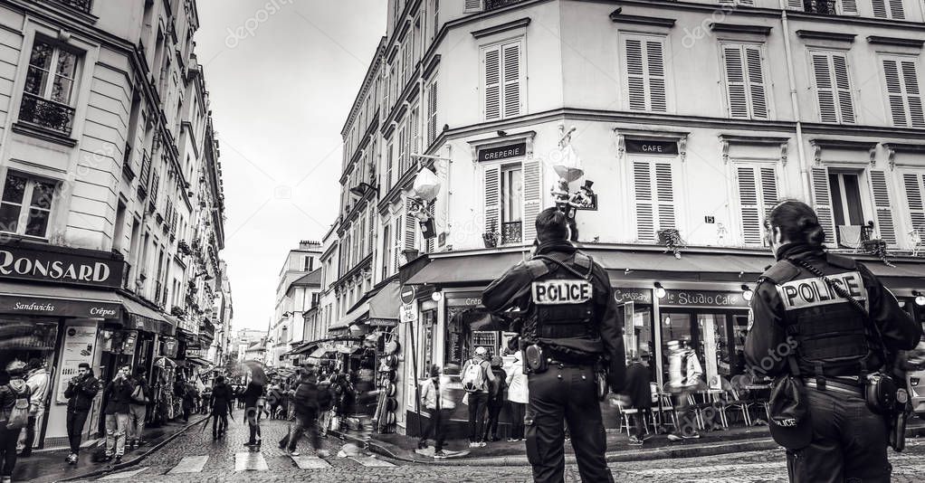 PARIS, FRANCE - NOVEMBER 11, 2017: Famous places and