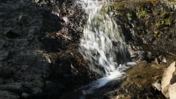 アイスランドの伝統的な自然と山川の絵のような風景です — ストック動画