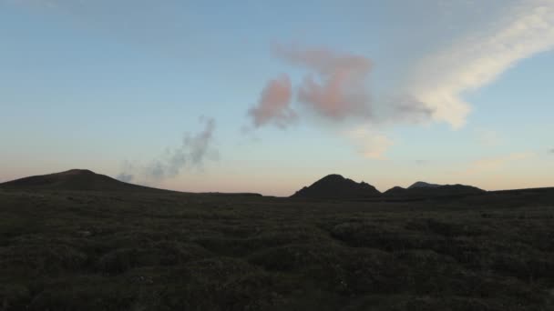 Vulkanické Pole Pokryto Lávou Rock Malebné Islandské Krajiny Footages — Stock video