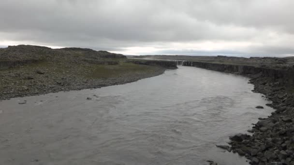 Paysage Pittoresque Une Rivière Montagne Avec Nature Traditionnelle Islande Vidéo — Video