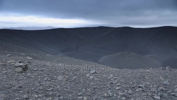 Volcanic Fields Covered Lava Rock Picturesque Icelandic Landscape Footages — Stock Video