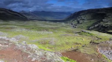 İzlanda doğanın güzel doğal manzara. HD ayak.