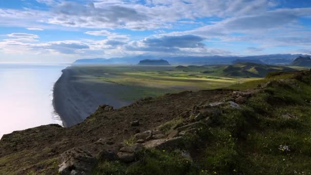 Bellissimo Paesaggio Panoramico Della Natura Islandese Video — Video Stock