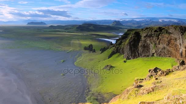 Wunderschöne Landschaft Isländischer Natur Material — Stockvideo