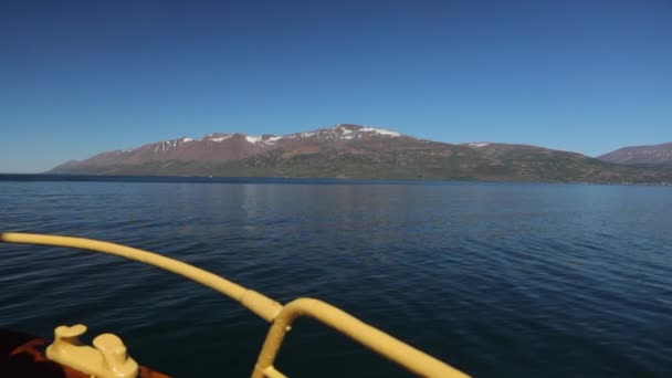 Barco Pesquero Islandés Para Observación Ballenas Grabación Cámara Lenta — Vídeos de Stock