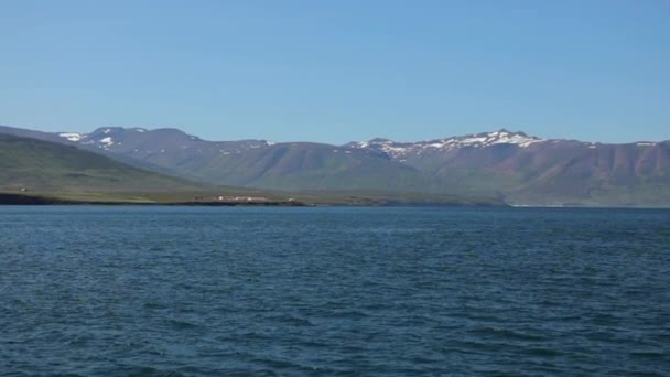 Barco Pesquero Islandés Para Observación Ballenas Grabación Cámara Lenta — Vídeos de Stock