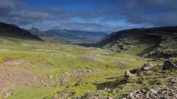 Hermoso Paisaje Paisajístico Naturaleza Islandesa Grabación Cámara Lenta — Vídeos de Stock