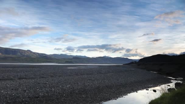 Piękny Scenic Krajobraz Islandzki Natury Nagrania Zwolnionym Tempie — Wideo stockowe