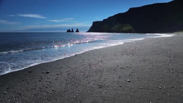 Piękny Scenic Krajobraz Islandzki Natury Nagrania Zwolnionym Tempie — Wideo stockowe