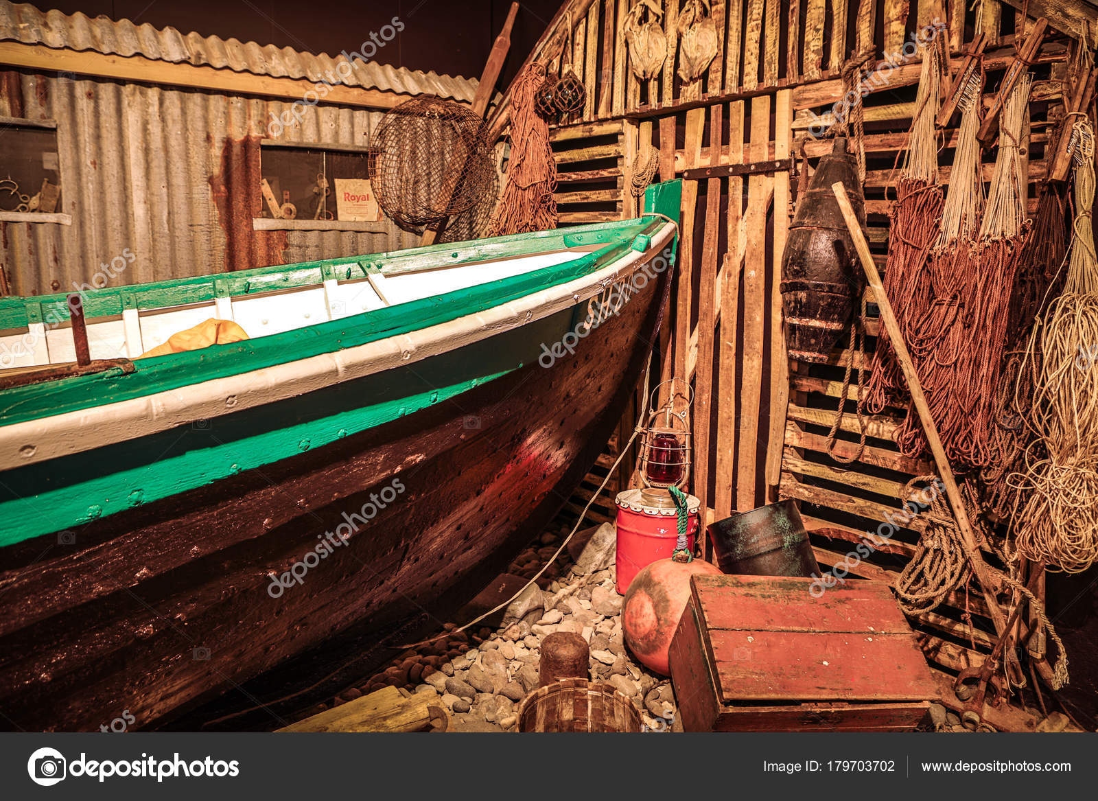 Old Fishing Boat Interior Decoration Stock Photo Image By C Innervision 179703702