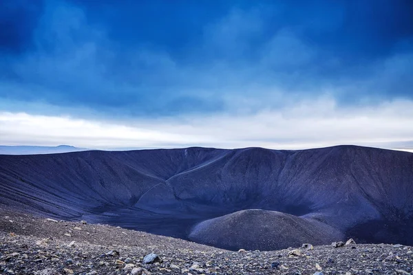 Vulkanické Pole Pokryto Lávou Rock Malebné Islandské Krajiny — Stock fotografie