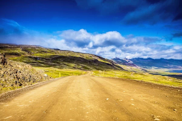 Montanha Islândia Estrada Paisagem Natural Pitoresca — Fotografia de Stock