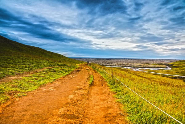 Montagne Islande Route Paysage Naturel Pittoresque — Photo