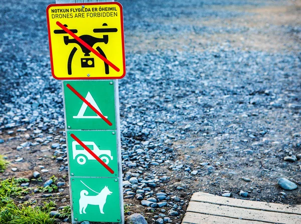 Sign Drones Forbidden — Stock Photo, Image