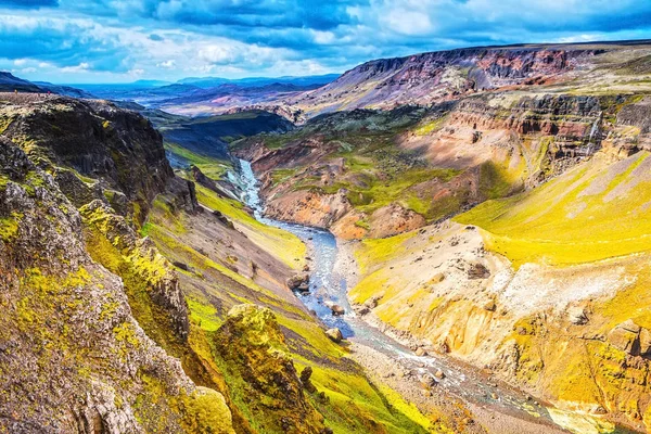 Picturesque Landscape Mountain River Traditional Nature Iceland — Stock Photo, Image