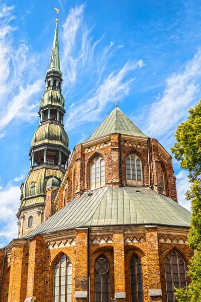 Stare Miasto Europejskie Riga Zbliżenie Tradycyjny Budynek Architektura — Zdjęcie stockowe