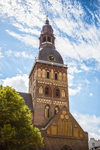 Antigua Ciudad Europea Riga Vista Cerca Arquitectura Tradicional Del Edificio — Foto de Stock