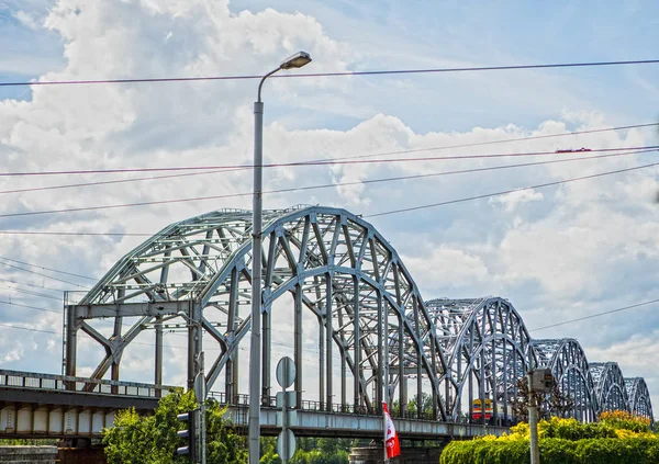 Oude Brug Europese Stad Riga — Stockfoto