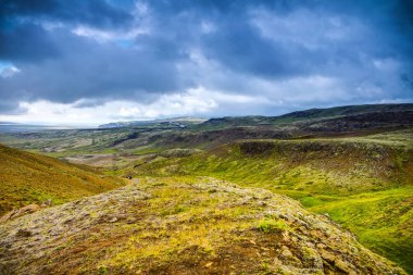 İzlanda doğanın güzel doğal peyzaj.