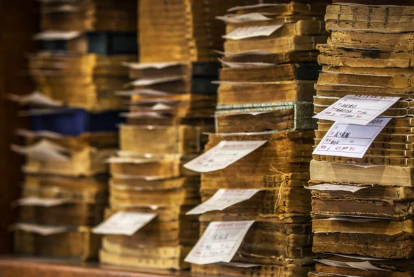 Beijing China June 2019 Traditional Chinese Library Shelves Old Modern — Stockfoto