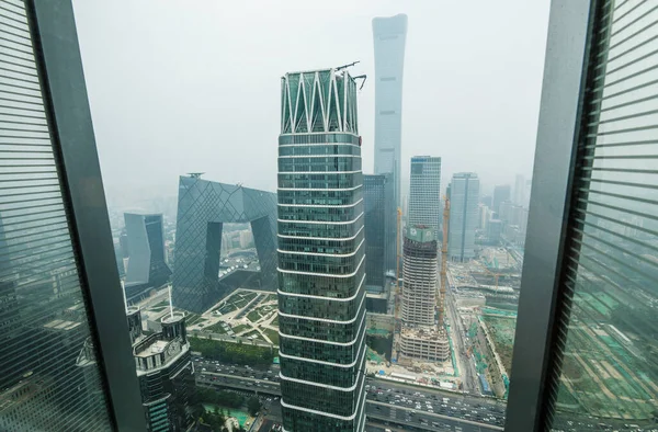 Pekin Chiny Czerwiec Widok Góry Nowoczesnej Architektury Pekinu — Zdjęcie stockowe